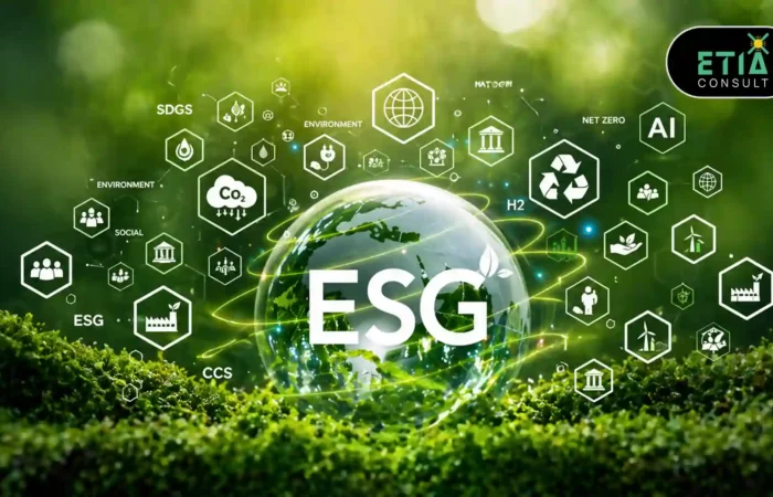 ESG frameworks guiding sustainable business strategy and corporate governance