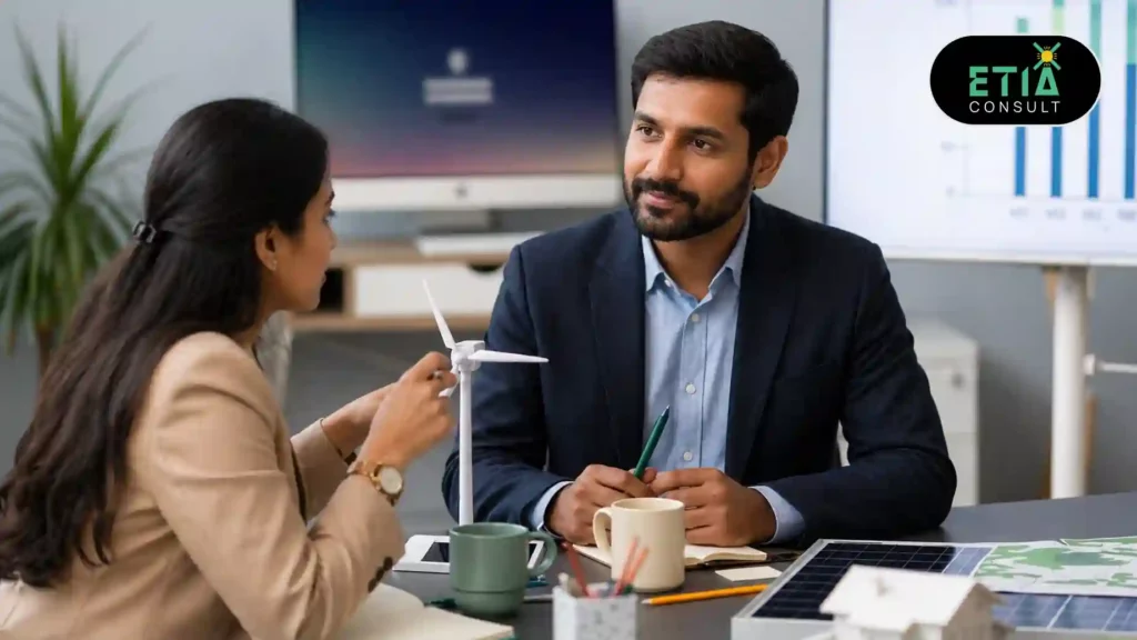 ESG consultant guiding businesses on ESG frameworks and sustainability strategy