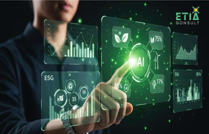 AI in energy trading dashboard analyzing real-time market data and risk management