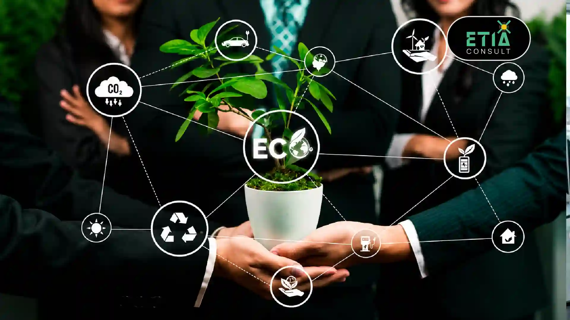 ETIAconsult Business Strategy Consulting session with leadership team discussing organizational development and sustainable business transformations roadmap