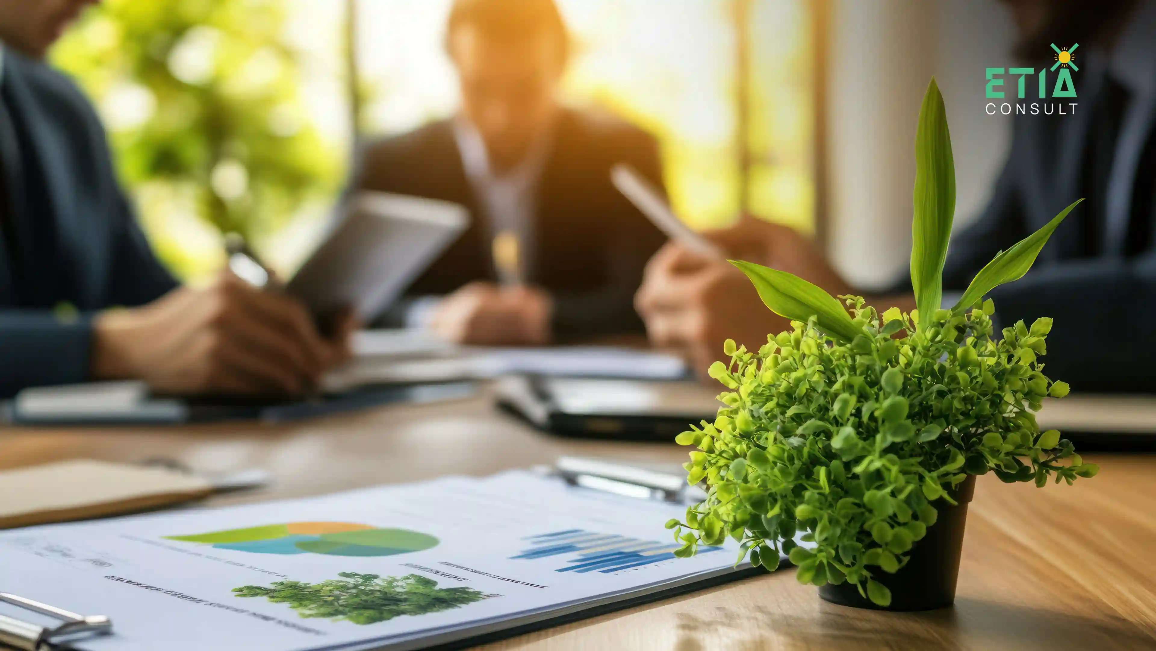 ETIAconsult ESG reporting review session identifying data inconsistencies, compliance gaps, and governance weaknesses in a sustainability report