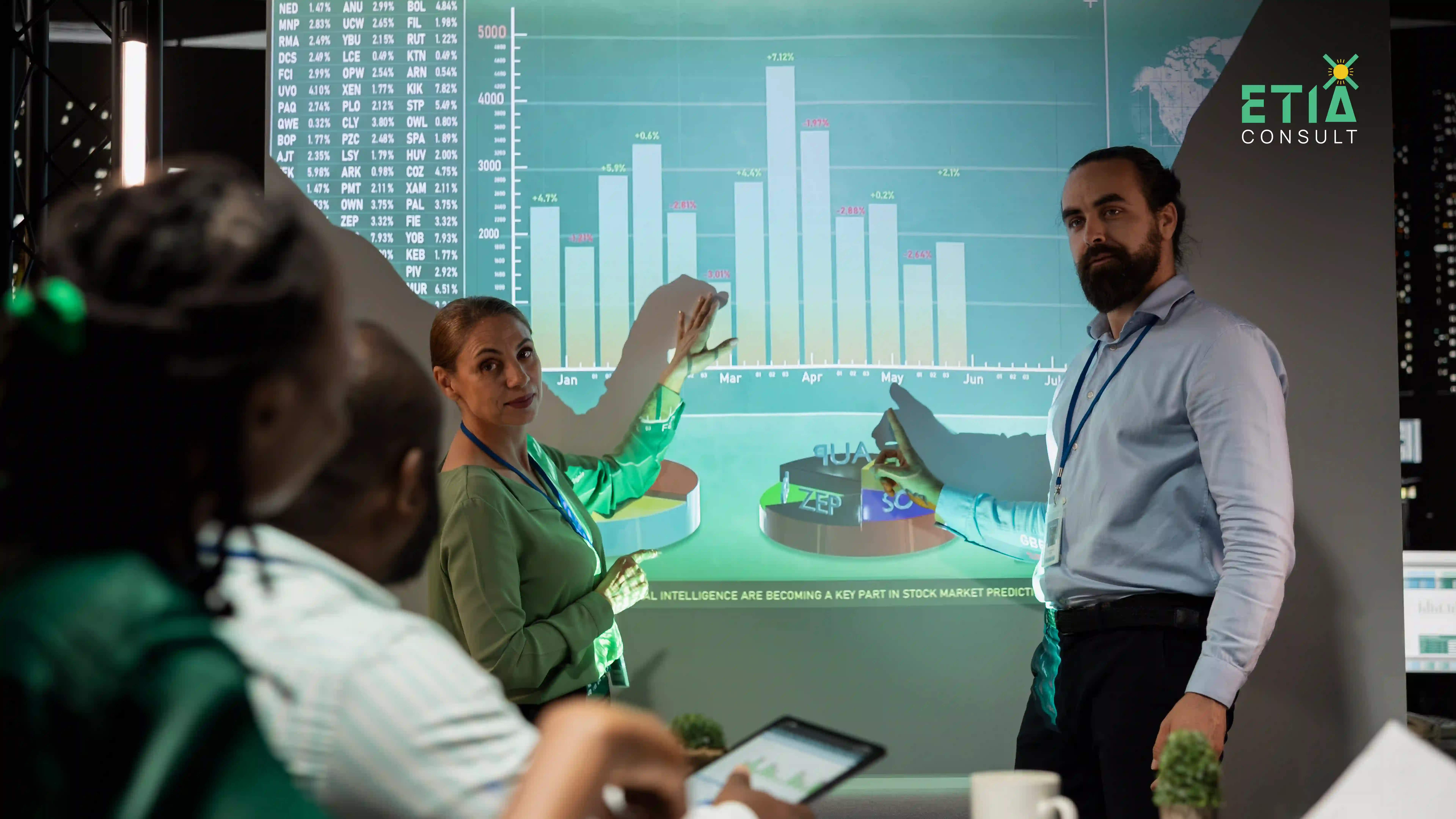 Sustainability leadership team reviewing ESG transformation and long-term organizational resilience strategy