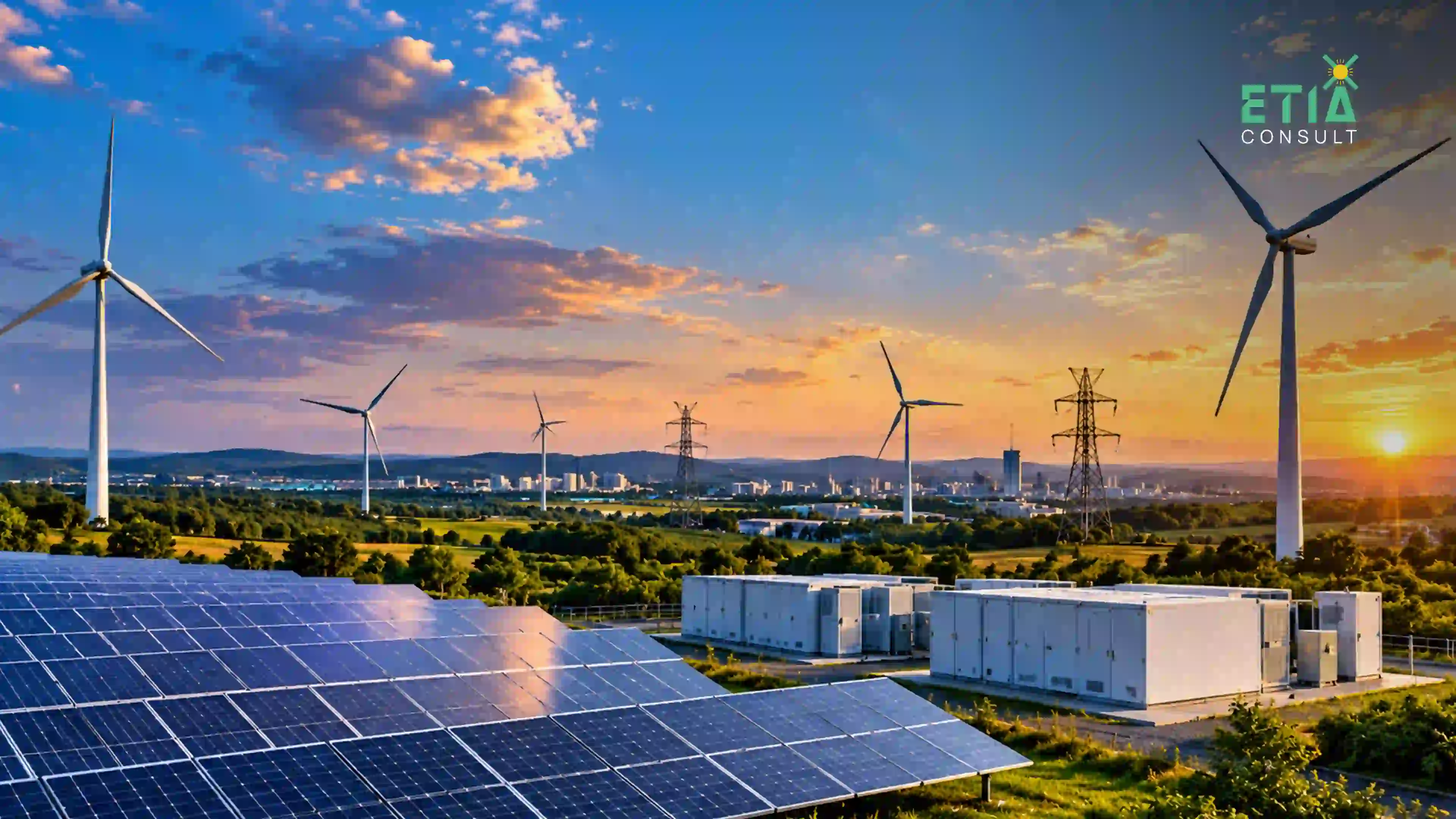 ETIAConsult battery storage system supporting energy flexibility and grid balancing for renewable integration
