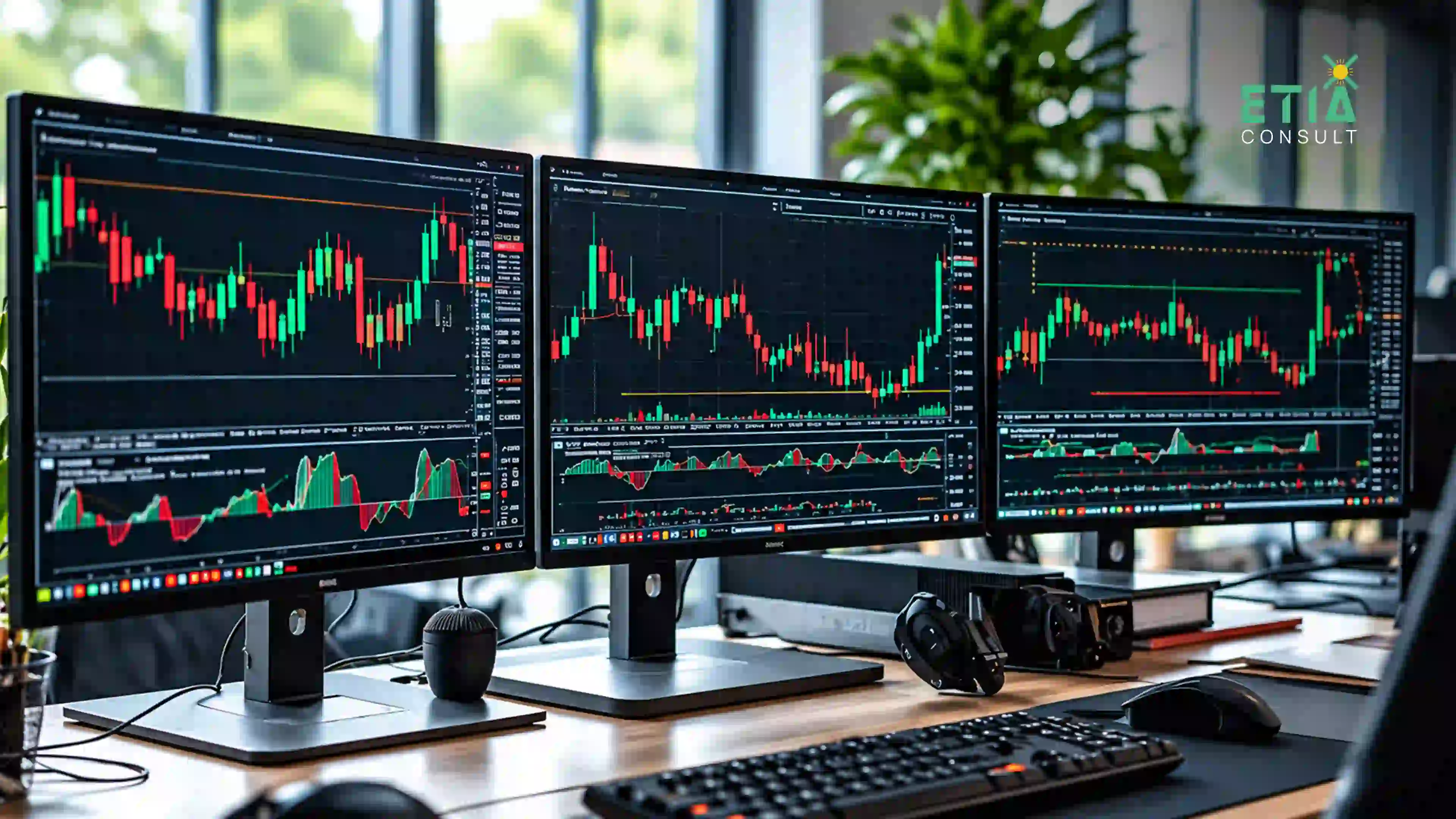 Energy trading algorithms and automated trading platform — ETIAconsult Netherlands energy trading specialist reviewing energy trading algorithm performance on a quantitative energy trading analytics dashboard showing algorithmic trading signals, trading model outputs, automated order execution logs, and real-time trading analytics for a European energy trading organisation operating across day-ahead, intraday, and balancing electricity markets