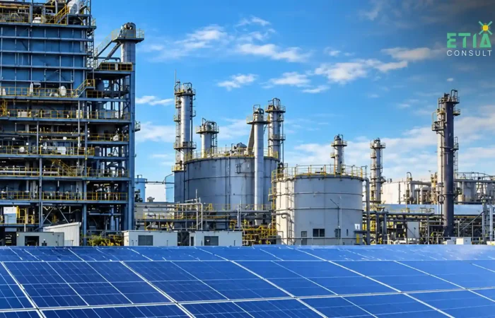 IoT in energy management and energy asset monitoring — ETIAconsult Netherlands specialist reviewing connected energy assets dashboard showing industrial IoT sensor data, predictive maintenance alerts, and real-time asset performance monitoring