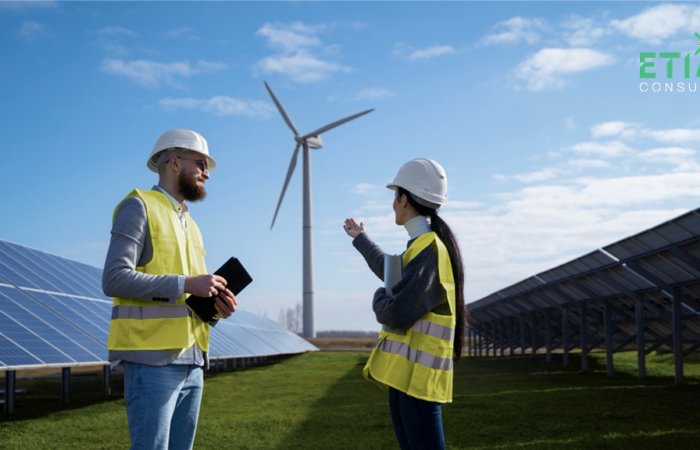 Smart grid technology connecting smart meters, solar panels, batteries and electric vehicles in a connected energy system