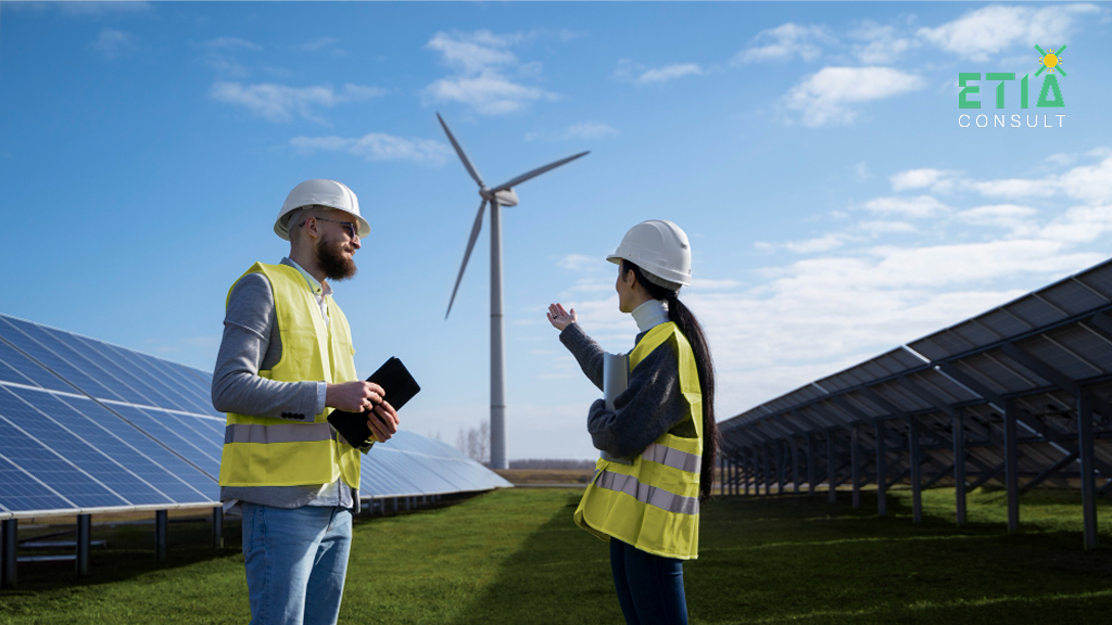 Smart grid technology connecting smart meters, solar panels, batteries and electric vehicles in a connected energy system